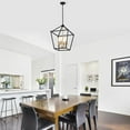 thumbnail image 4 of CHLOE Ironclad Industrial 4 Light Black Inverted Pendant Ceiling Fixture 16", 4 of 11