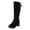 Black Knee High Boots, variant on hopeusnice Women's Knee High Boots Suede Buckle Chunky Heel Winter Warm Booties Fashion Comfortable Over The Knee Boots Brown 40