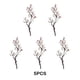 thumbnail image 2 of Monstrate 5 piezas de ramos artísticos de flores artificiales para decoración del hogar para un toque de elegancia que añade un toque Decoración blanco, 2 of 6