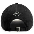 thumbnail image 1 of Trendy Apparel Shop Planet (Back) Embroidered 100% Cotton Dad Hat - Black, 1 of 2