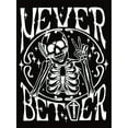 thumbnail image 2 of Women Crewneck Print Short Sleeve T-Shirts Summer Tees Loose Fit Graphic TopsHalloween Skull & Letter Print Short Sleeve Crew Neck T-shirt, Casual Sports Short Sleeve Crew Neck Summer Top, Women's, 2 of 6