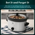thumbnail image 7 of 2qt Oval Slow Cooker with Adjustable Settings and Keep Warm Stainless Steel, 7 of 7