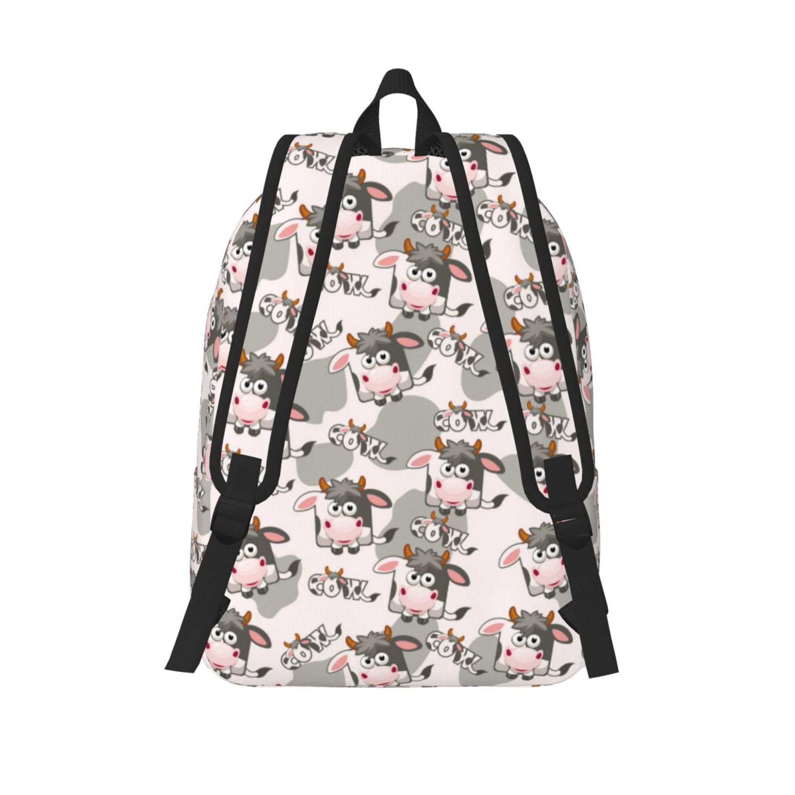Travel Laptop Backpack - Funny Cute Cartoon Milk Cow_A Lightweight Canvas Backpack, Wear Resistant Computer Backpack Bag Fit {sizeName} Laptop for Men Women with Adjustable Padded Shoulder Straps