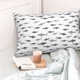 thumbnail image 4 of Fuzoiu Cute Shark Print Pillow Case with Hidden Zipper,Pillow Covers,Soft and Comfortable Pillowcase-20"x30", 4 of 6