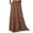 Brown, variant on Womens Skirts Flowy Swing Tiered A-Line Skirt Trendy Drawsting Elastic Waist Maxi Skirts