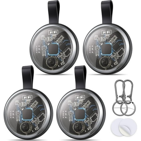 2025 New Air Tracker Tags-4 Pack Compatible with Find My (iOS Only), Bluetooth Tracker Smart Tag Waterproof Key Finder Item Locator for Keys, Wallet, Luggage, Pet, Stocking Stuffers Gifts Adults