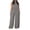 Dark Gray, variant on Women Casual Jumpsuits Solid Sleeveless Wide Leg Rompers Loose One-Piece Party Vacation Formal Attractive Jumpsuit, Navy M