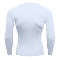 thumbnail image 4 of Haut en Polyester Extensible Uni à Manches Longues et Col Rond pour Hommes 1 Pce, 4 of 7