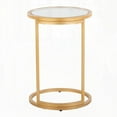 thumbnail image 5 of Round Zenn End Table with Clear Glass Top and Metal Frame by LumiSource, 5 of 5