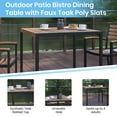 thumbnail image 4 of Flash Furniture Lark Series 5-Piece Metal Teak Patio Table and Chair Set, Teak, 4 of 14