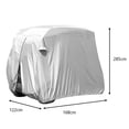 thumbnail image 1 of 210D Oxford Cloth Sliver Waterproof For Golf Cart Cover Dust Cover, 1 of 8