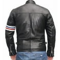 thumbnail image 2 of Veste de Motard en Cuir Noire Veste de Motard en Cuir Véritable Homme Veste de Moto en Cuir Noire Café Racer Vestes en Cuir Vestes de Moto Taille TTTG, 2 of 3