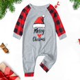 thumbnail image 2 of Odeerbi Christmas Pajamas for Family Holiday Plaid Long Sleeve Family Christmas Pajamas Matching Sets Toddler Plaid Printed Loungewear Top Pants Set Two-Piece Sleepwear Xmas PJs Set Red, 2 of 5