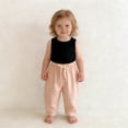 thumbnail image 4 of Tiijoy Baby Minimalist Striped Pants Daily Cotton Loose Elastic Waist Trousers, Sizes 3-4, 4 of 7
