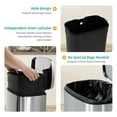thumbnail image 4 of Dkelincs 13 Gallon Kitchen Trash Can with Lid Step Garbage Bin Stainless Steel Waste Bin for Home Office, Silver, 4 of 7