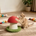 thumbnail image 6 of Lypsnake Mushroom Cat Scratching Post, Natural Sisal Claw Grinding Toy with Stable Round Base, Cute Indoor Cat Scratcher Furniture for Kitten Adult Cat Daily Nail Care, 6 of 6