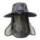 thumbnail image 5 of Sombrero solar de ventilador solar al aire libre, tapa de pesca de protección solar de borde anchos impermeables con colgajo de tapa del cuello de oscuro, 5 of 8