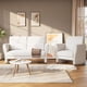 thumbnail image 4 of Moderno bouclé accent chair - plush forrado, perfect para sala de estar, beige color, 4 of 7