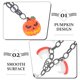 thumbnail image 4 of KAKOWELY collares de Halloween con cadena de hierro y dijes de calavera de calabaza para fiestas de Halloween., 4 of 4