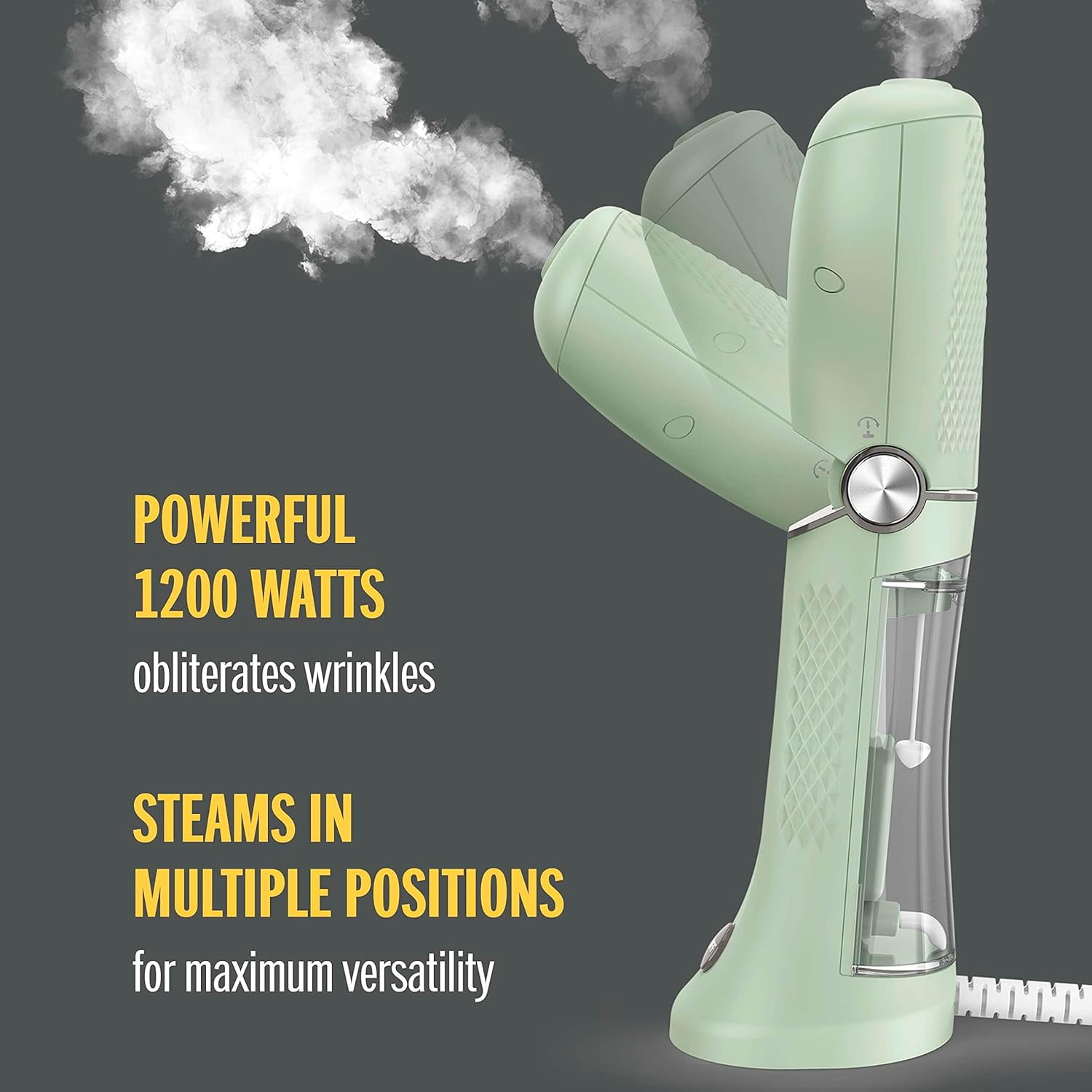Handheld Garment Steamer for Clothes, Turbo ExtremeSteam 1875W, Portable Handheld Design, Strong Penetrating Steam, White / Champagne