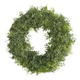 thumbnail image 2 of Boxwood Small Wreath For Front Door - Seasonality Mini Leaves Wreath, Indoor Outdoor Hanging Decor for Wall Window Wedding Home Party Farmhouse (E), 2 of 4