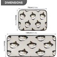 thumbnail image 2 of Witch Cat Face Halloween Kitchen Rugs 2 Pieces, Cute Kitten Floor Mat Room Area Rug Washable Carpet Perfect for Living Room Bedroom Entryway Carpet Runner, 2 of 7