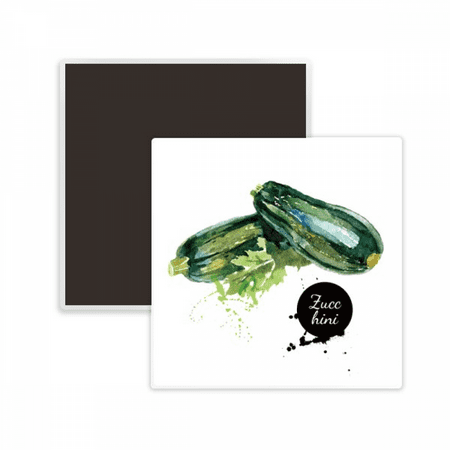 

Zucchini Vegetable Tasty Healthy Watercolor Square Ceracs Fridge Magnet Keepsake Memento