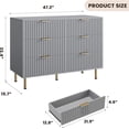 thumbnail image 2 of Gray 3-cajón chest of cajones: compact, moderno, y durable organizer para dormitorio, sala de estar, o oficina, 2 of 6