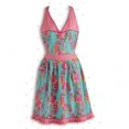 thumbnail image 1 of Blue Floral And Pink Polka Dot Apron, 1 of 1