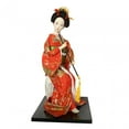 thumbnail image 3 of Esquirla Japanese Geisha Kimono Dolls, 12 inch Traditional Ornament Lady Statuette Miniature Figurines for Bedroom Tabletop Girl Women D, 3 of 8