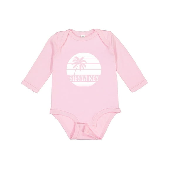 Inktastic Siesta Key Florida Beach Trip Boys or Girls Long Sleeve Baby Bodysuit