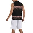 thumbnail image 2 of Naloa Rose Gold Glitter1 Basketball Jersey Reversible Men's Mesh Athletic Sports Shirts Training Practice S-4XLXX-Large, 2 of 6
