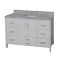 thumbnail image 3 of California 60" Single Bathroom Vanity with White Cabinet and Carrara Marble Top, 3 of 6