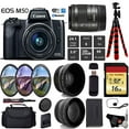 Canon EOS M50 Mirrorless Digital Camera with 1545mm Lens + UV FLD CPL
