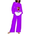 thumbnail image 2 of Sevevn Lounge Sets for Women Women's Casual Christmas Printed Long Sleeved Round Neck Top With Pants Set Great Gifts for Less, 2 of 4