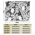 thumbnail image 3 of Kll Fleece Blanket Plush Throw Blanket Skull And Palm Leaves,Soft Fuzzy Cozy Flannel Blanket For Couch Sofa Bed.(80"X60"), 3 of 9