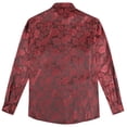 thumbnail image 5 of AZoiNM Men's Print Patchwork Casual Shirt Slim Fit Long Sleeve No Pocket, 5 of 10
