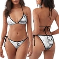 thumbnail image 3 of Disketp Cute Cat Meadow Sketch para Bañador de Dos Piezas para Mujer, Bikini Sexy Halter String, Conjunto de Bikini en Triángulo, 3 of 6