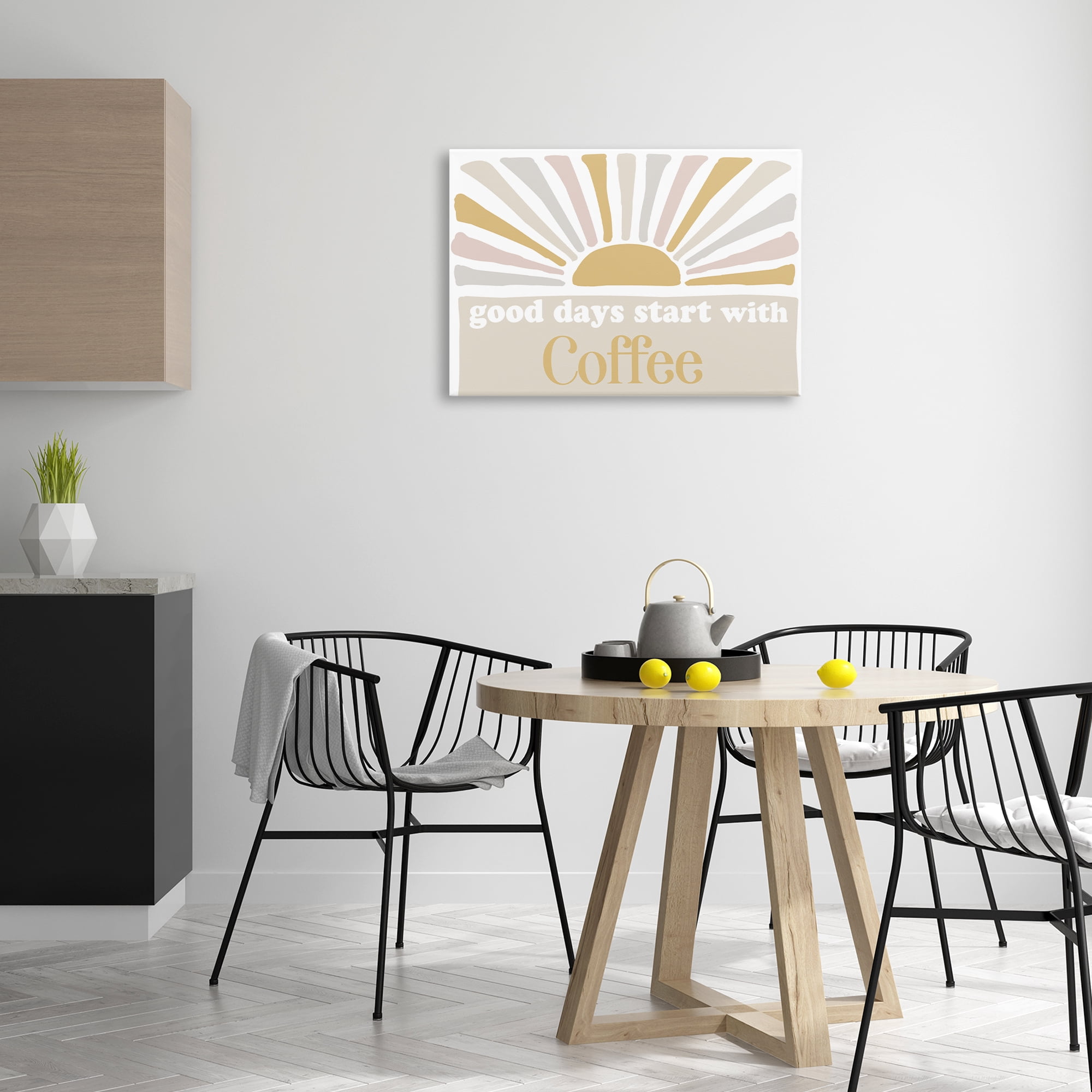 Stupell Industries Good Days Coffee Landscape Painting Gallery Wrapped Canvas Art Print Wall Art, 30 x 20