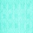 thumbnail image 1 of Ahgly Company Indoor Square Abstract Turquoise Blue Contemporary Area Rugs, 4' Square, 1 of 4