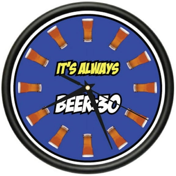 BEER 30 Wall Clock drinker drunk pong bar glass gift