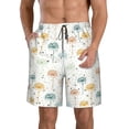 thumbnail image 1 of Sikiie Dandelion Print Men's Beach Shorts, High Elastic Quick-drying Shorts - with Drawstring and Slip Pockets, Suitable for Beach, Sports, Vacation-Large, 1 of 6