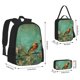 thumbnail image 2 of Balery Retro Birds Mochila escolar 3 en 1 para niños: mochila resistente con lonchera térmica y estuche para lápices. Mochila escolar para niños y niñas., 2 of 7