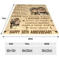 thumbnail image 5 of Best 50th Wedding Anniversary Blanket Gifts for Couple Parents Ideas 60"x50", 5 of 5