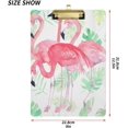 thumbnail image 3 of FMSHPON Watercolor Flamingo Leaves Clipboard Hardboard Wood Nursing Clip Board and Pull for Standard A4 Letter 13x9 inches, 3 of 8