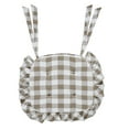 thumbnail image 5 of VHC Brands Farmhouse Country Annie Buffalo Check Portabella Ruffled Chair Pad with Fabric Ties 16.5x18, 5 of 5