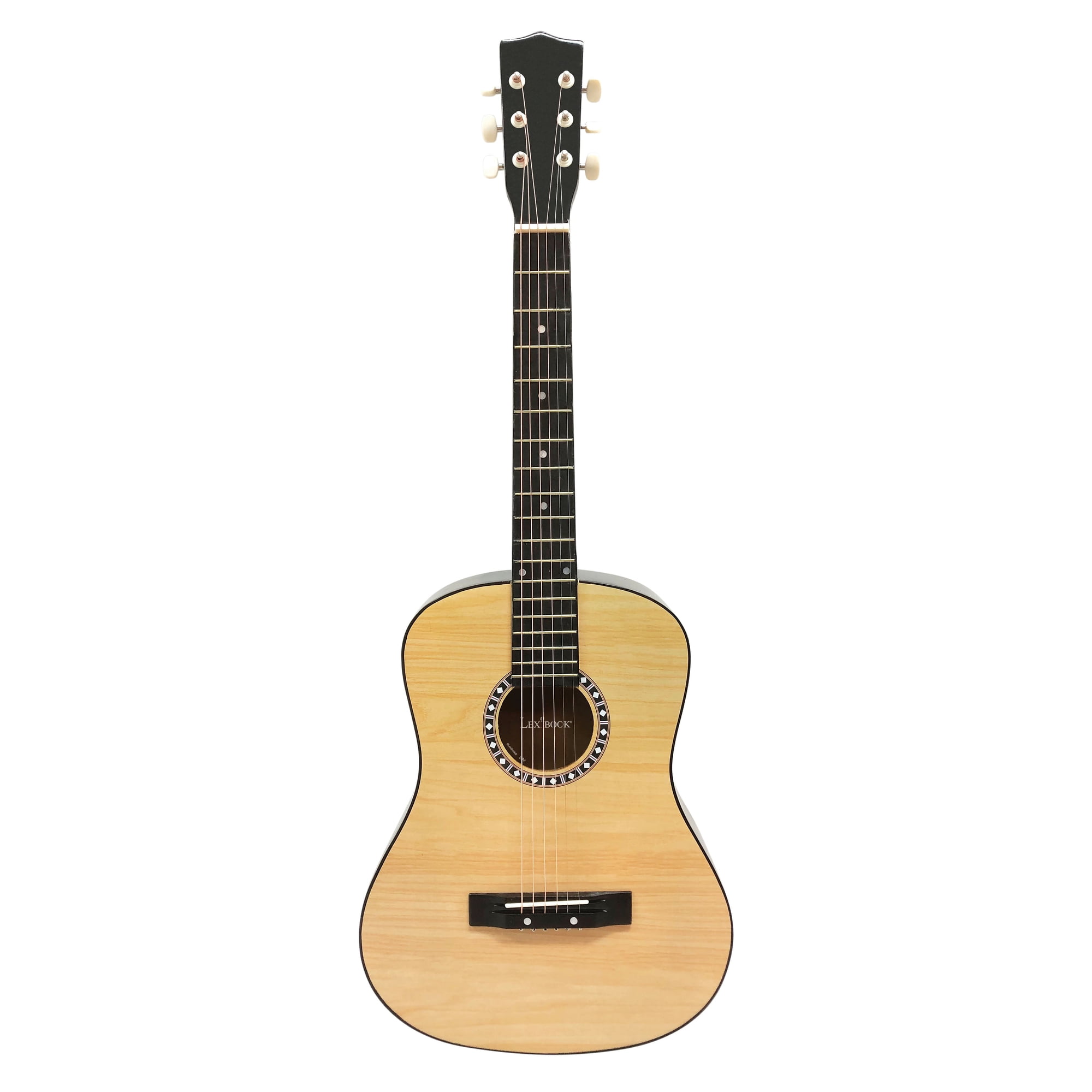 Lexibook Wooden Acoustic Guitar, 36'', 6 Strings, Carry Bag, Black