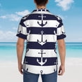 thumbnail image 6 of Xecao Anchors print Hawaiian shirt - a stylish short-sleeve button-down for men, perfect for casual beach and tropical outings., 6 of 9