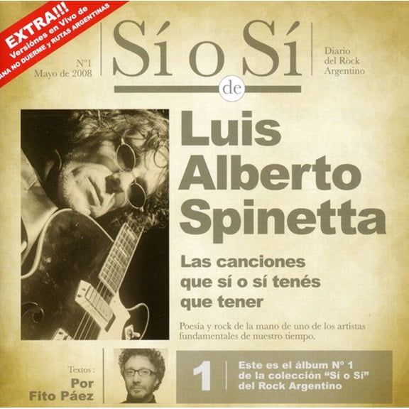 Luis Alberto Spinetta - Si O Si: Dario Del Rock Argentino - Music & Performance - CD