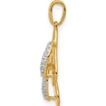 thumbnail image 2 of 14K Yellow & Rhodium And Diamond Flip Flops Charm Made In India pm5204-010-ya, 2 of 5